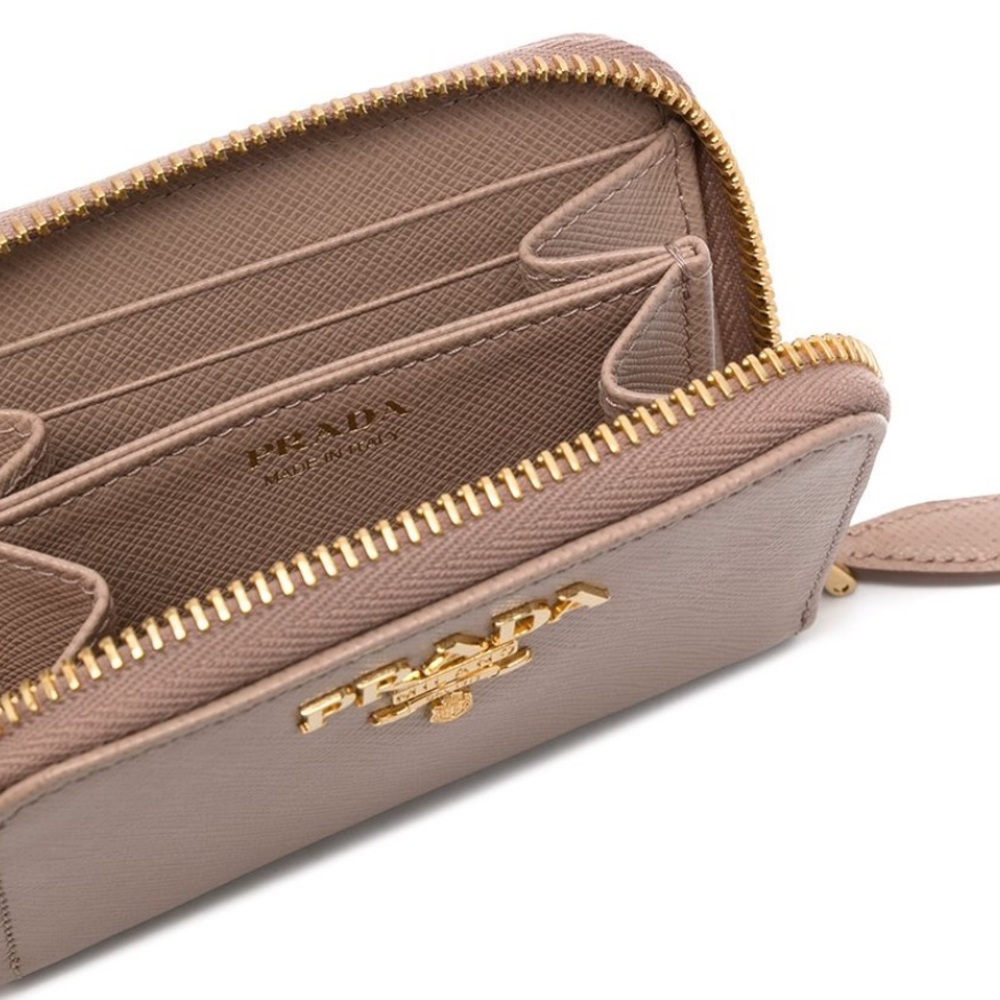 PRADA Saffiano leather coin purse - Authentic